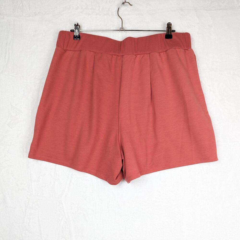 Eloquii Pull On Jersey Knit Shorts Size 14/16 1X Dusty Rose Pink 4.5" Short - Picture 2 of 9
